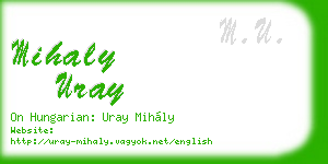 mihaly uray business card